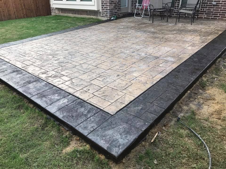 Stamped concrete patio — Master Decker